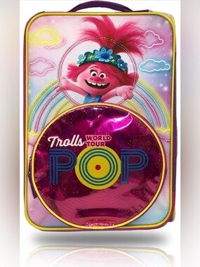 Trolls World Tour Pop Softside Wheeled Carry On 18 Inch Rolling Luggage